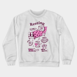 Rest is the Best - Pink Crewneck Sweatshirt